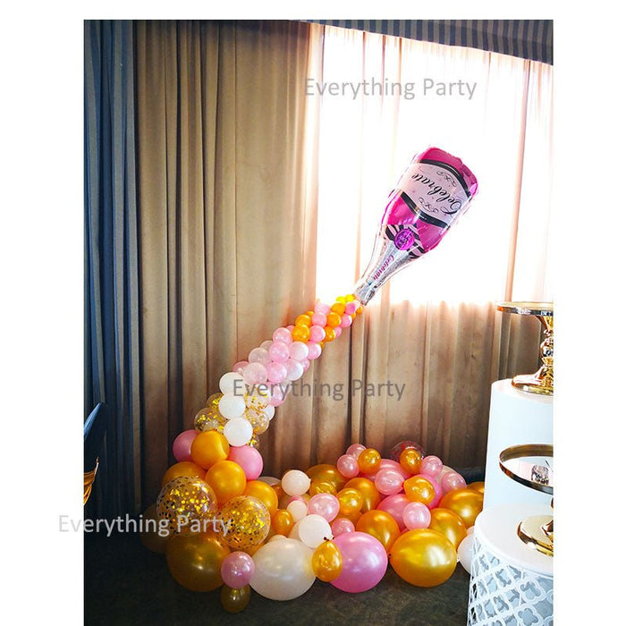 Balloon Garland - Champagne Bottle Arrangement - Everything Party