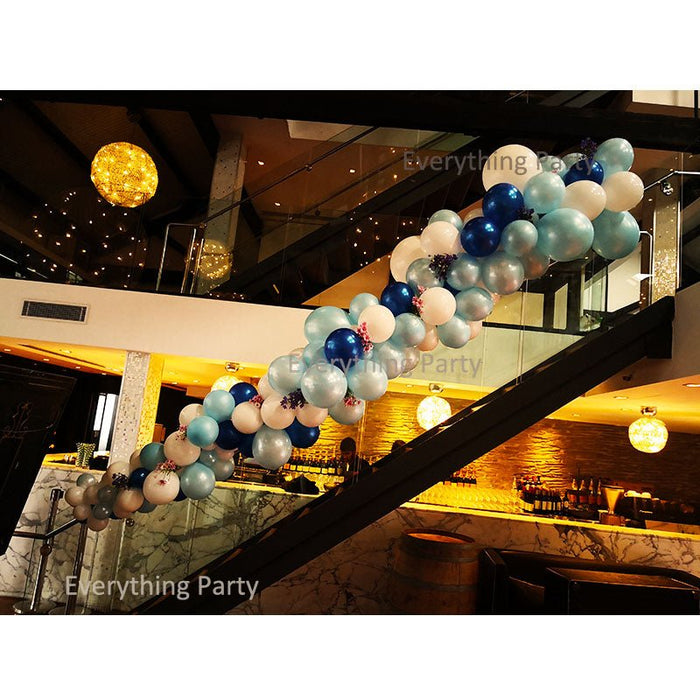 Balloon Garland on Stairs - Everything Party