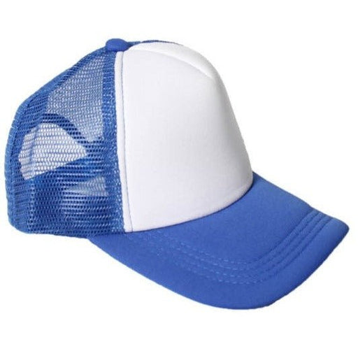 Baseball Cap with White Front and Mesh Back - Blue - Everything Party