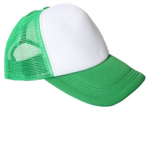 Baseball Cap with White Front and Mesh Back - Green - Everything Party