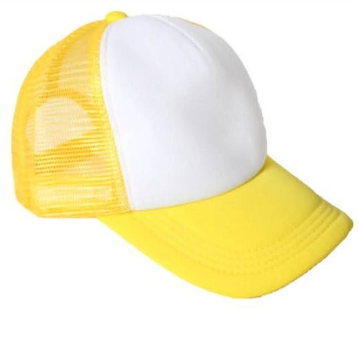 Baseball Cap with White Front and Mesh Back - Yellow - Everything Party