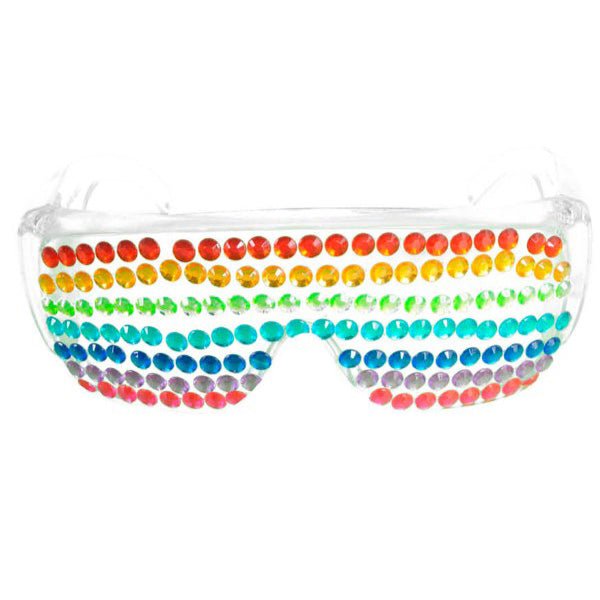 Bedazzled Diamante Fancy Party Glasses - Rainbow - Everything Party