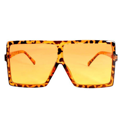 Big Square Frame Fashion Party Glasses - Leopard Print - Everything Party