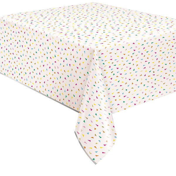 Birthday Bright Confetti Print Plastic Tablecloth - Everything Party