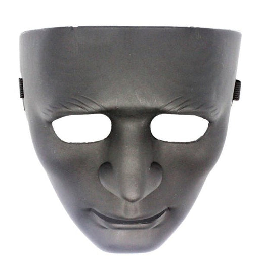 Black Full Face Plastic Mask - Everything Party
