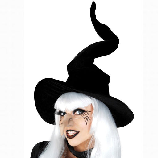 Black Wired Velvet Witch Hat - Everything Party