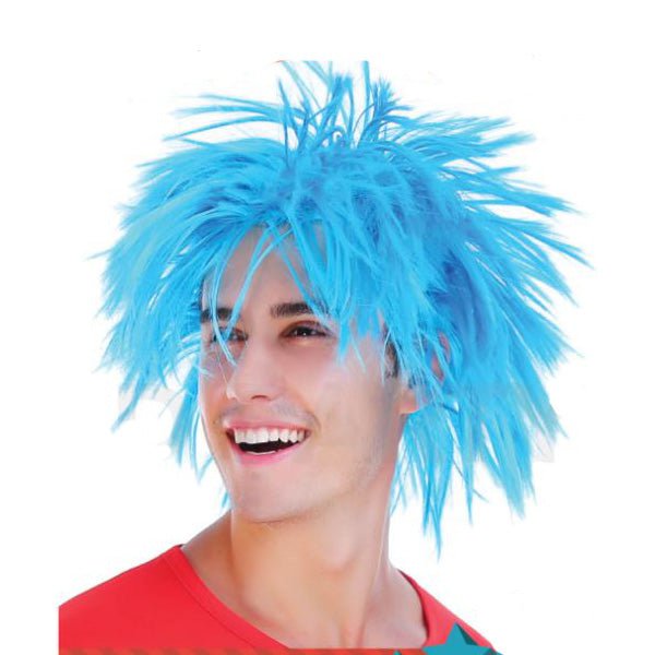 Blue Spiky Wig Everything Party