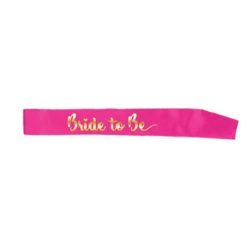 Bride to Be Sash - Hot Pink & Gold - Everything Party