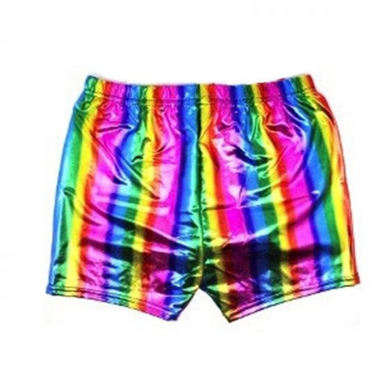 Carnival Rainbow Metallic Shorts - Everything Party