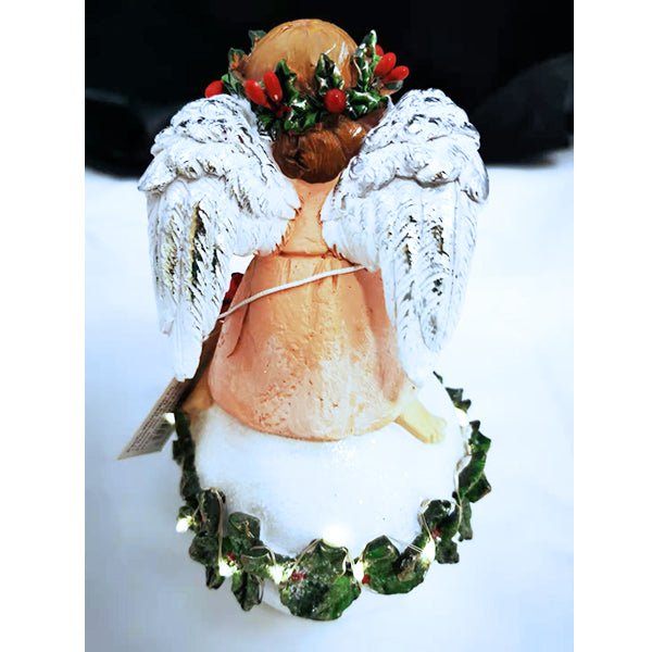 Ceramic Christmas Angel Decoration with LED Lights - Everything Party