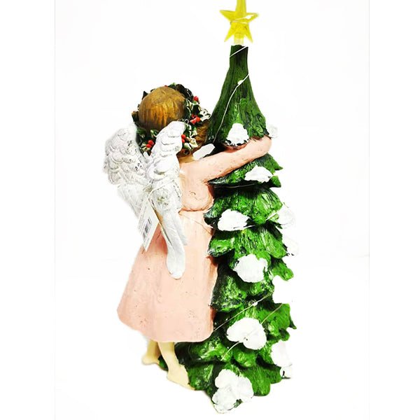 Ceramic Christmas Angel Decoration with LED Lights - Large - Everything Party