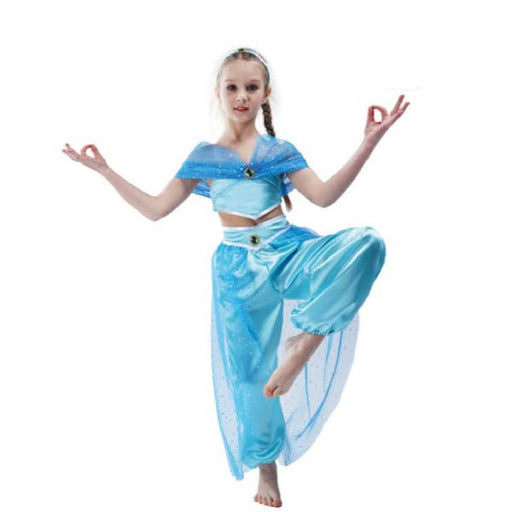 Children Blue Arabian Princess Jasmine Style Costume - Everything Party