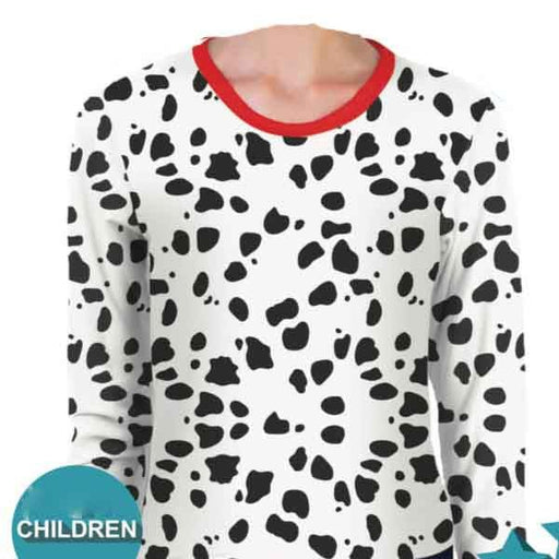 Children Dalmatian Costume Shirt Long Sleeves - Everything Party