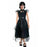 Children Deluxe Wednesday Addams Family Style Black Prom Dress Costume - Everything Party