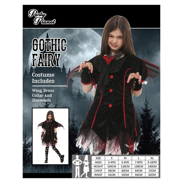 Children Gothic Fairy Girl Costume - Everything Party