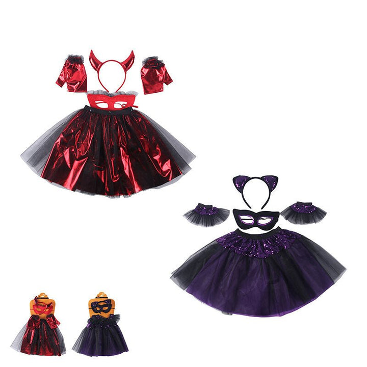 Children Halloween Devil & Cat Instant Dress Up Set - Everything Party