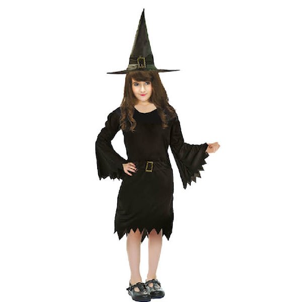 Children Halloween Traditional Black Witch Costume - Everything Party