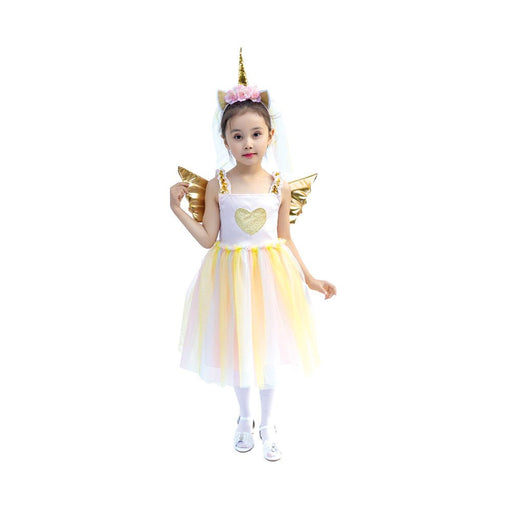 Children Pastel Rainbow Unicorn Girl Costume - Everything Party