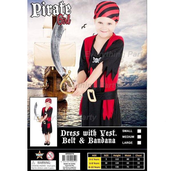 Children Pirate Girl Costume - Everything Party