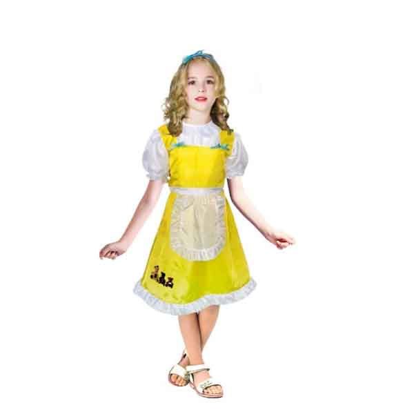 Children Storybook Goldilocks Gold Girl Costume - Everything Party