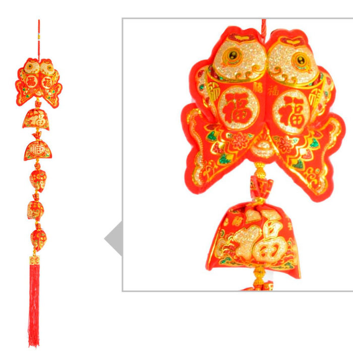 Chinese New Year Traditional Fortune Fish and Fortune Bag Decoration - Everything Party