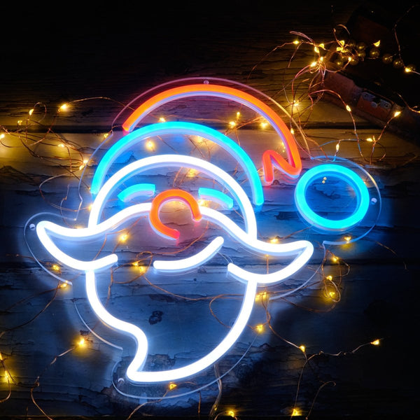 Christmas Acrylic LED Neon Sign - Santa - Everything Party