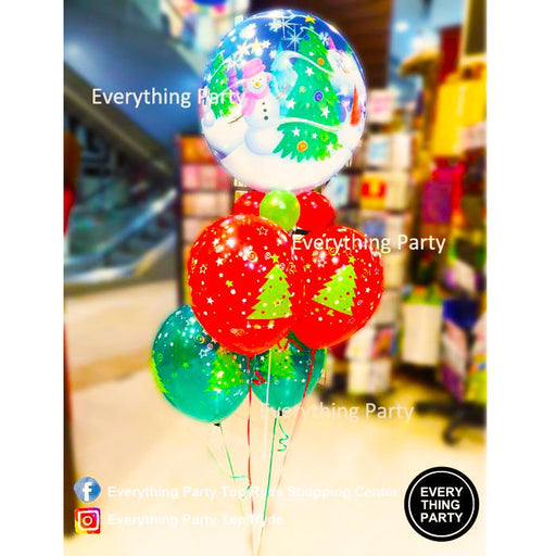 Christmas Bubbles Helium Balloon Bouquet - Everything Party