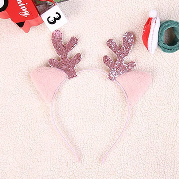 Christmas Headband - Plush Reindeer Antlers - Everything Party