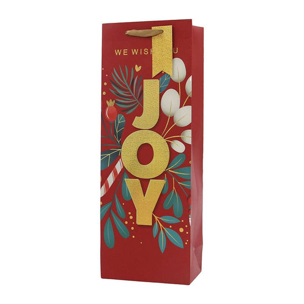 Christmas Joy Red Wine Bag Bottle Bag - Everything Party