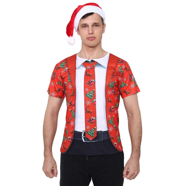 Christmas Male Blazer & Tie T-Shirt - Everything Party