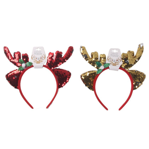 Christmas Sequin Reindeer Headband - Everything Party