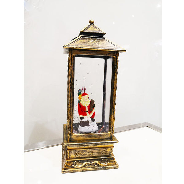 Christmas Warn LED Snow Globe Water Lantern in Traditional Lantern Design - Everything Party