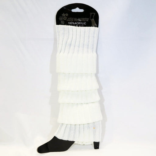 Chunky Knit Leg Warmer - White - Everything Party