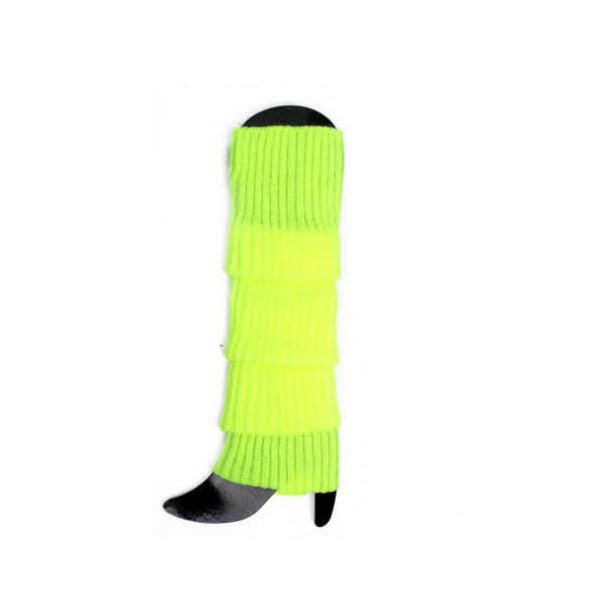 Chunky Knit Leg Warmers - Fluro Yellow - Everything Party