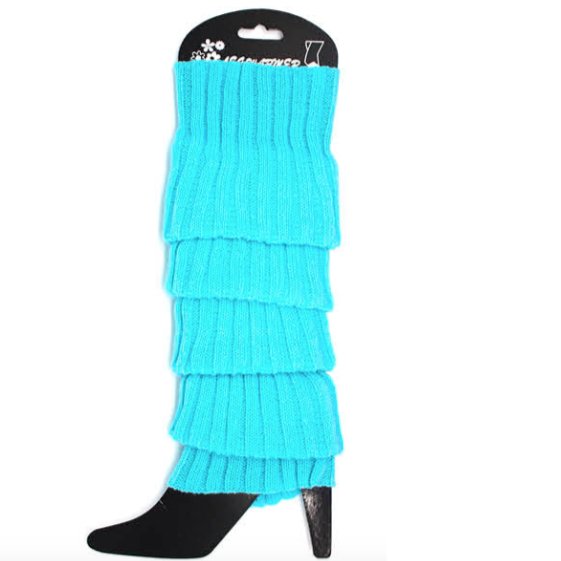 Chunky Knit Leg Warmers - Sky Blue - Everything Party