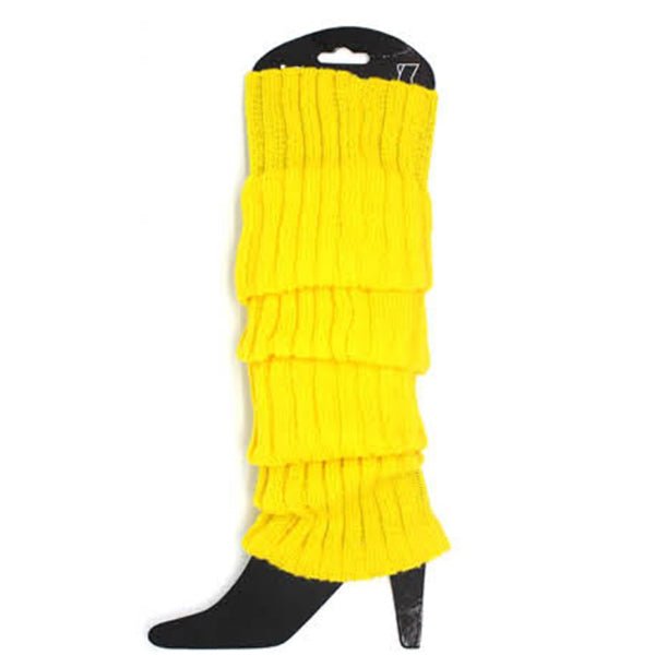 Chunky Knit Leg Warmers - Yellow - Everything Party