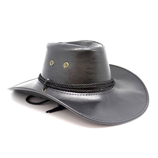 Cowboy Hat - Faux Leather Black - Everything Party