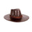 Cowboy Hat - Faux Leather Burgundy Brown - Everything Party