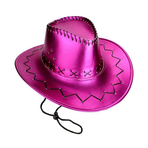 Cowboy/Cowgirl Hat - Metallic Hot Pink - Everything Party