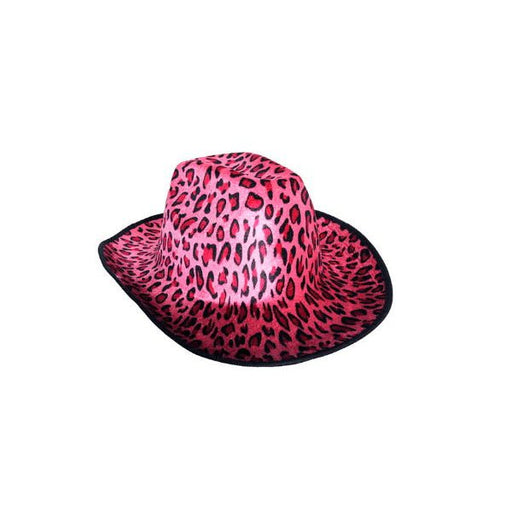 Cowboy/Cowgirl Hat with Animal Print - Pink Leopard - Everything Party