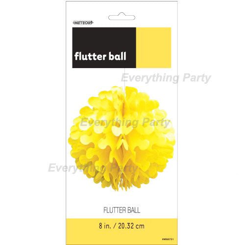 Decorative Paper Flutter Ball 20cm - (7 colours) - Everything Party
