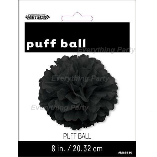 Decorative Paper Puff Ball - Black - Everything Party