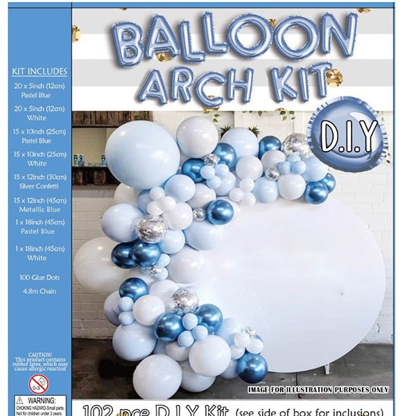 Deluxe 102pcs Blue & White Balloon Garland Kit - Everything Party