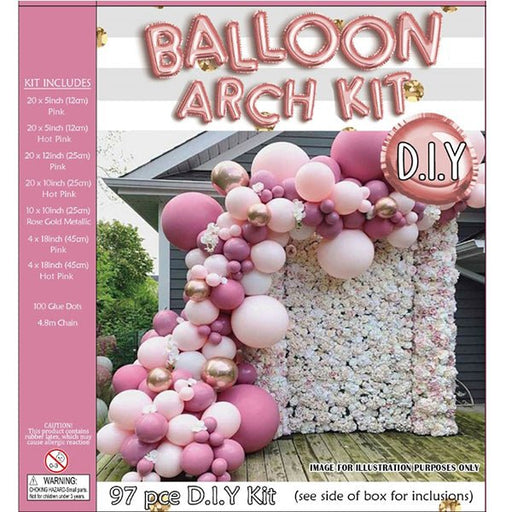 Deluxe 97pcs Pink & Rose Gold Balloon Garland Kit - Everything Party