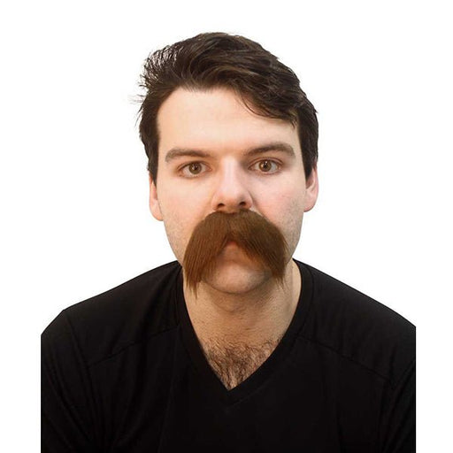 Deluxe Biker Brown Mo Costume Moustache - Everything Party
