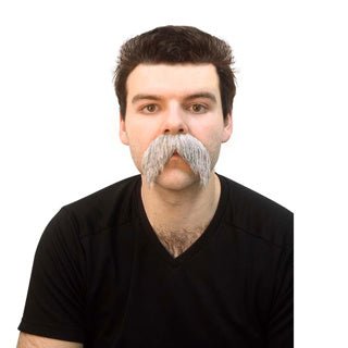 Deluxe Biker Grey Mo Costume Moustache - Everything Party