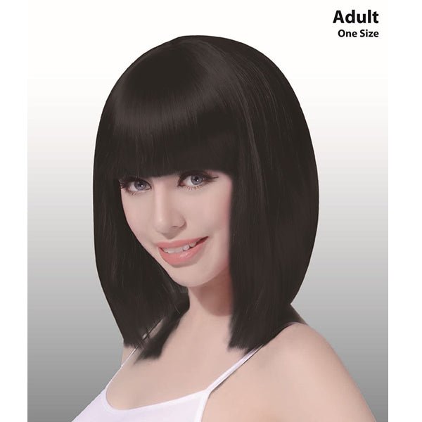Deluxe Crazy Horse Style Black Bob Wig - Everything Party