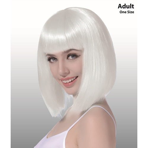 Deluxe Crazy Horse Style White Bob Wig - Everything Party