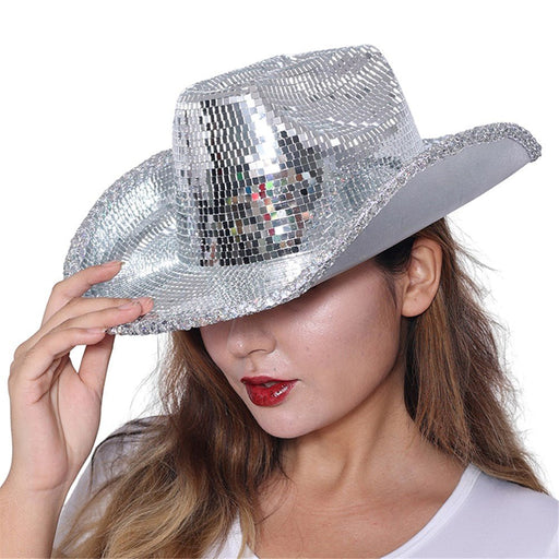 Deluxe Disco Mirror Glass Cowboy Hat - Everything Party