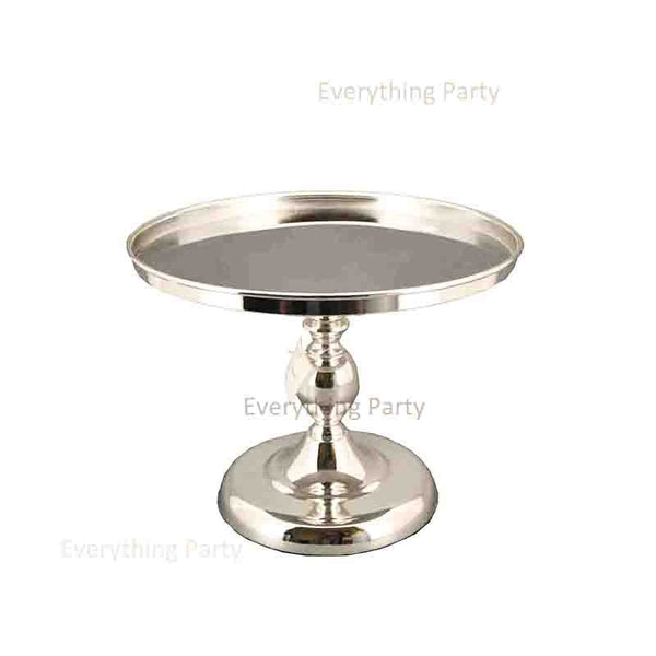 Deluxe Metallic Silver Cake Stand 25cm - Everything Party